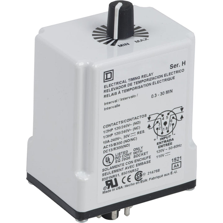 Square D 9050JCK44V14 - Industrial Control Relay 120V AC 10A