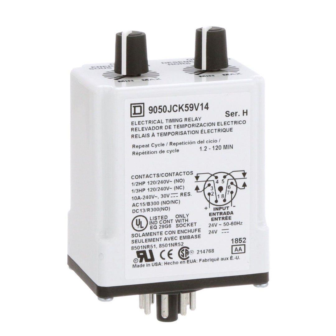 Square D 9050JCK59V14 - Industrial Control Relay 120V AC 10A