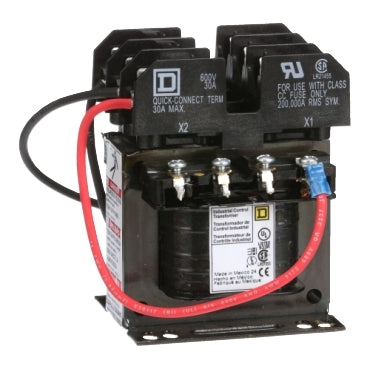 Square D 9070T50D3 - Control Transformer 208V/120V 0.05KVA