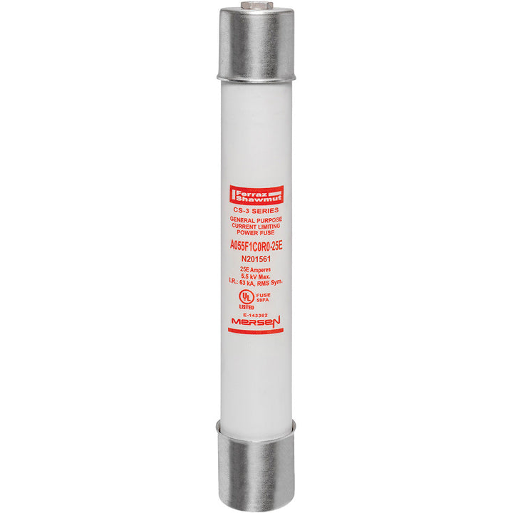 Mersen A055F1C0R0-25E - Medium Voltage Fuse 5500V/25A (63kA AIC @5.5kV)