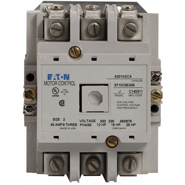 Cutler Hammer A201K2BA - Contactor 600V 45A 2-Pole