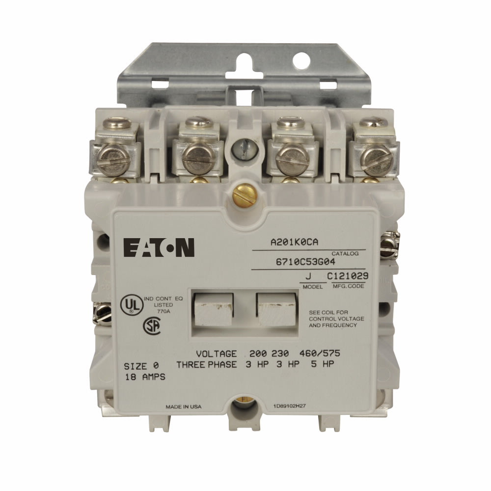 Cutler Hammer A201KABA - Contactor 600V 9A 2-Pole