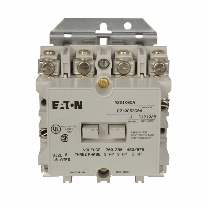Cutler Hammer A201KABA - Contactor 600V 9A 2-Pole