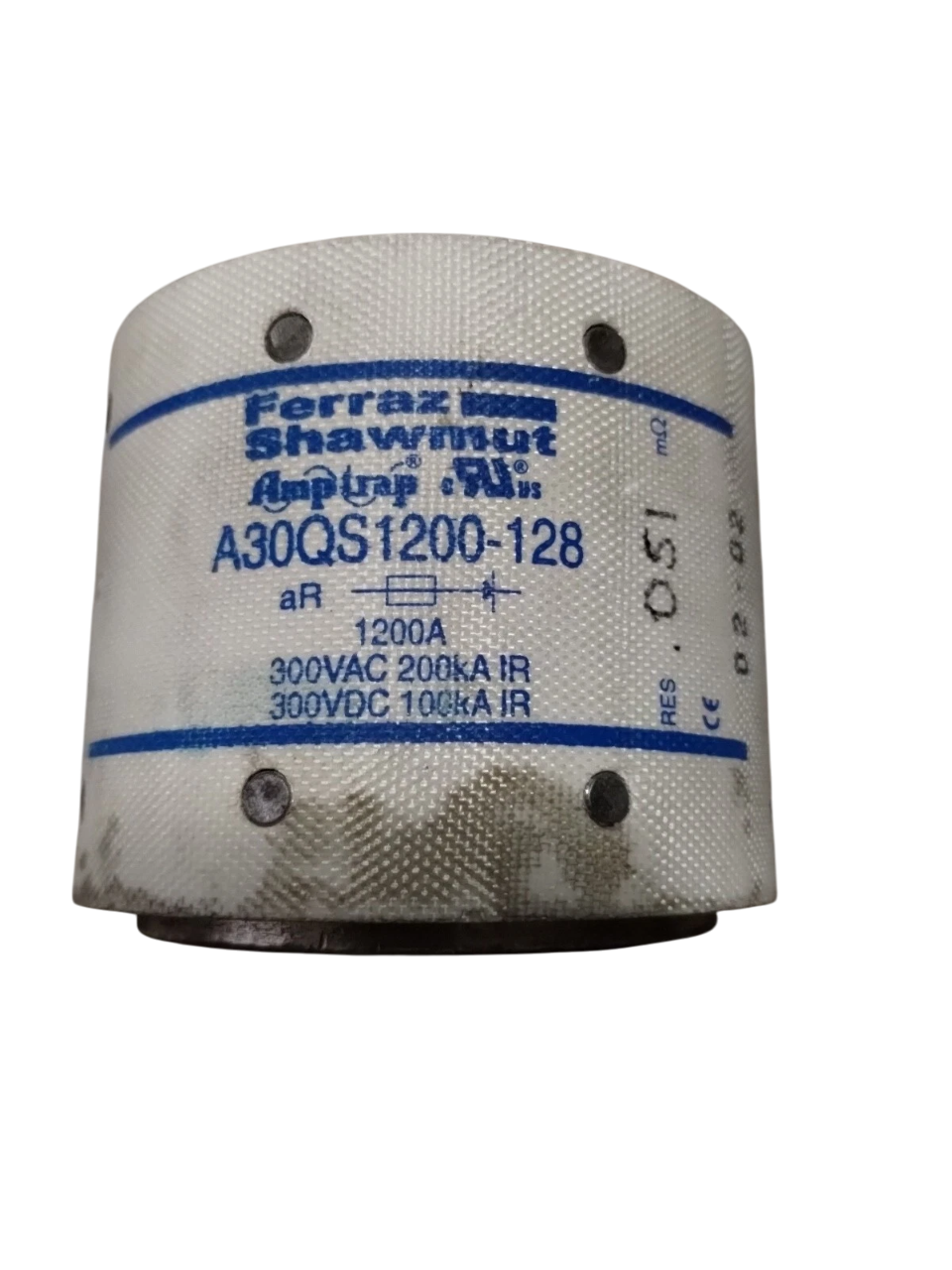 Ferraz Shawmut A30X2500-128 - Low Voltage Fuse 2500A @ 300V (Hockey Puck Bolt-In)