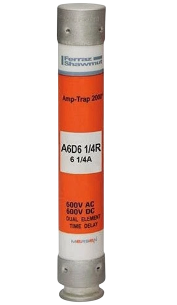 Mersen A6D6-1/4R - RK1 Time-Delay Fuse 6A 600V (200kA AIC)
