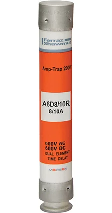Mersen A6D8/10R - RK1 Class Fuse 600V/8A (200kA AIC Current-Limiting)