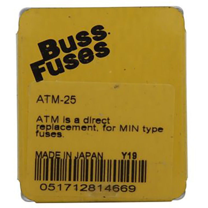 Bussmannn ATM-25 - ATM Series Fuse 25A@32VDC (1kA AIC Rating)