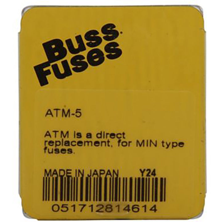 Bussmannn ATM-5 - Blade Fuse 5A (32V DC, 1kA AIC)