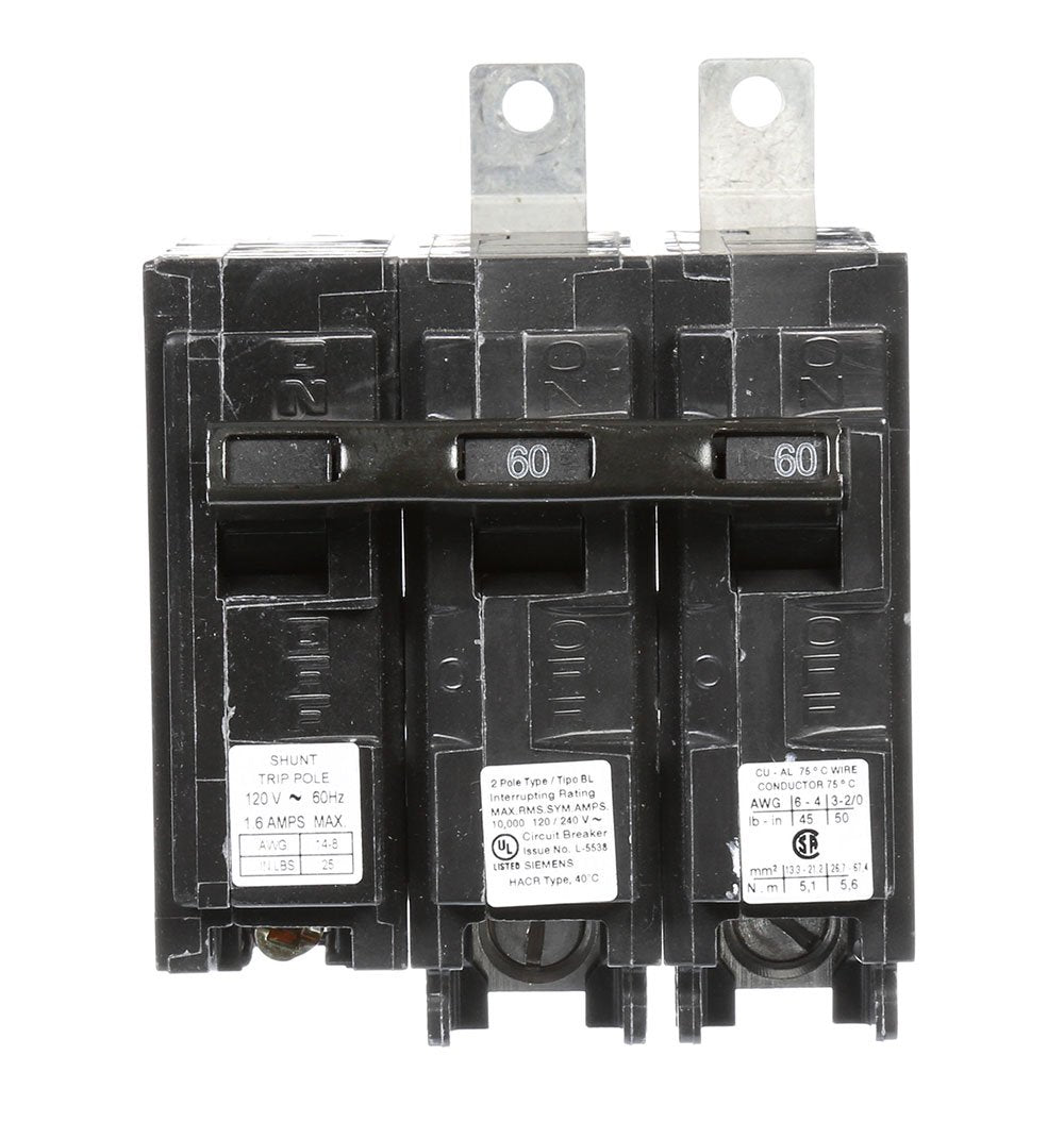 Siemens B26000S01 - Molded Case Circuit Breaker 60A 2-Pole