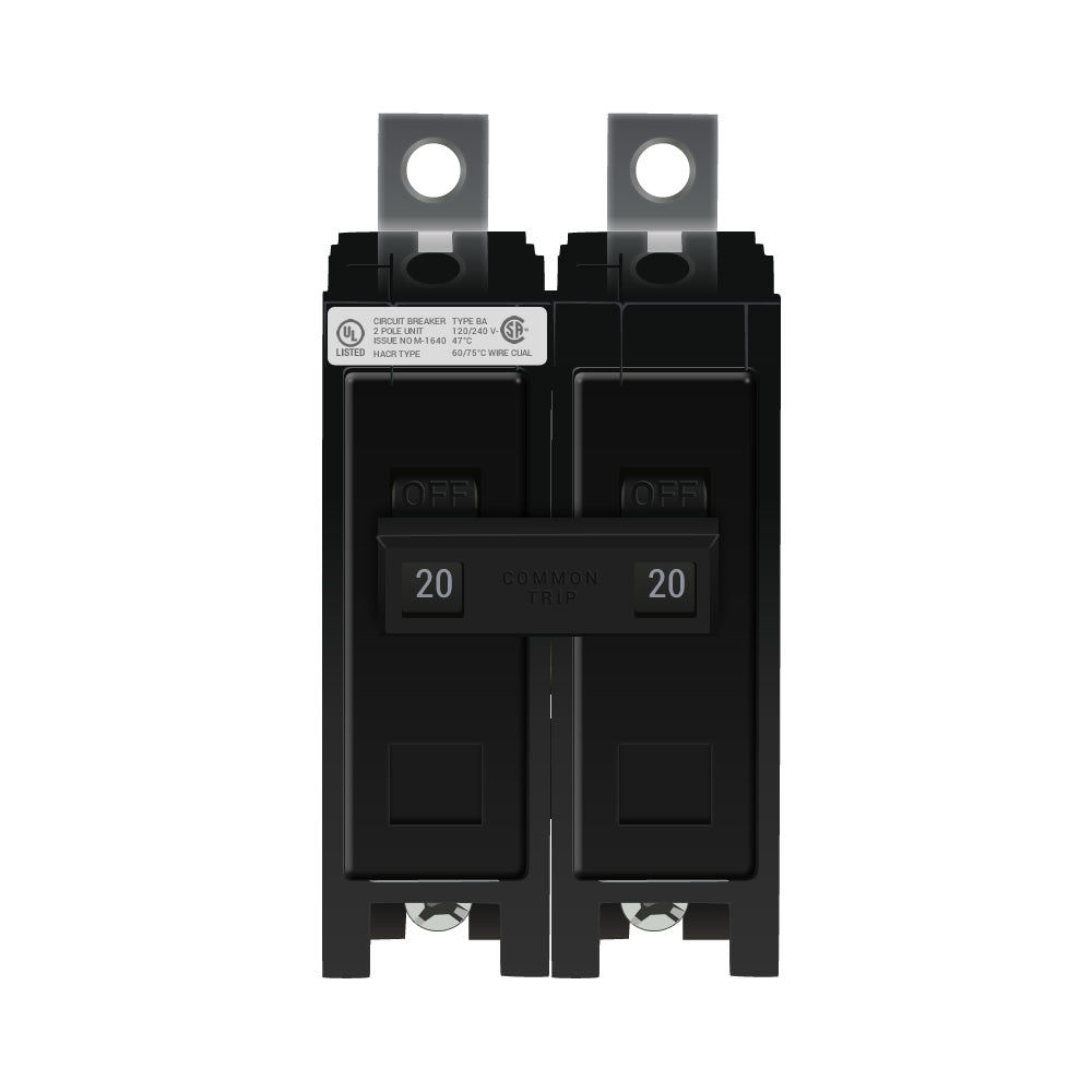 Cutler Hammer BAB2020 - 2-Pole Thermal Magnetic Breaker (20A, 240V)
