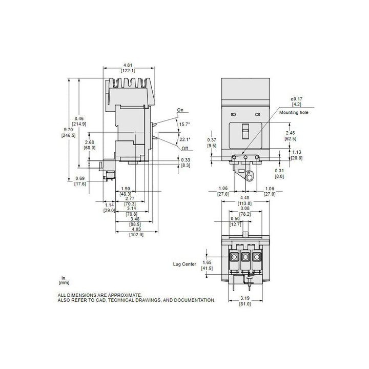 Schneider Electric BDA36040 - Molded Case Circuit Breaker 40A 600V 3P