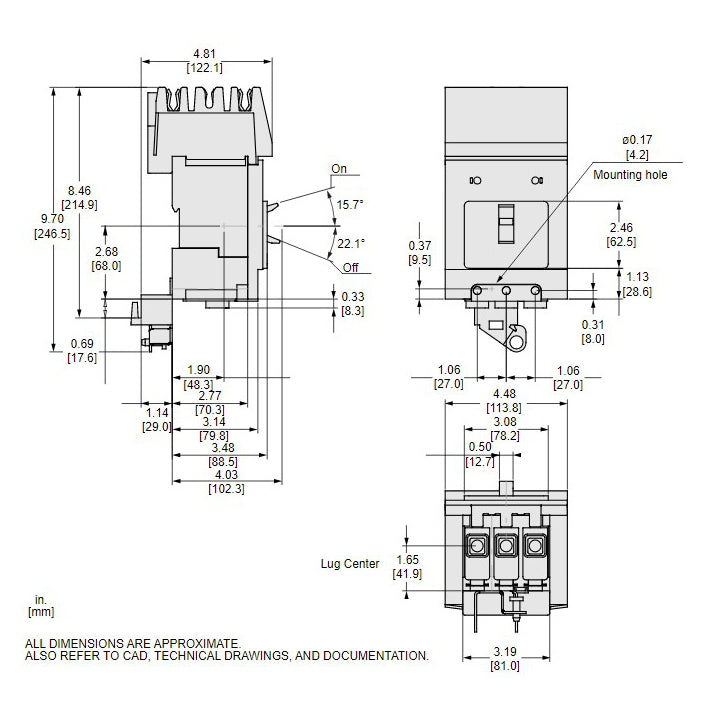 Schneider Electric BJA36020 - Molded Case Circuit Breaker 20A 600V 3P