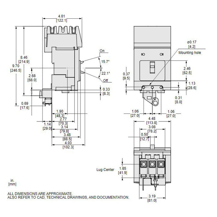Schneider Electric BJA36020 - Molded Case Circuit Breaker 20A 600V 3P
