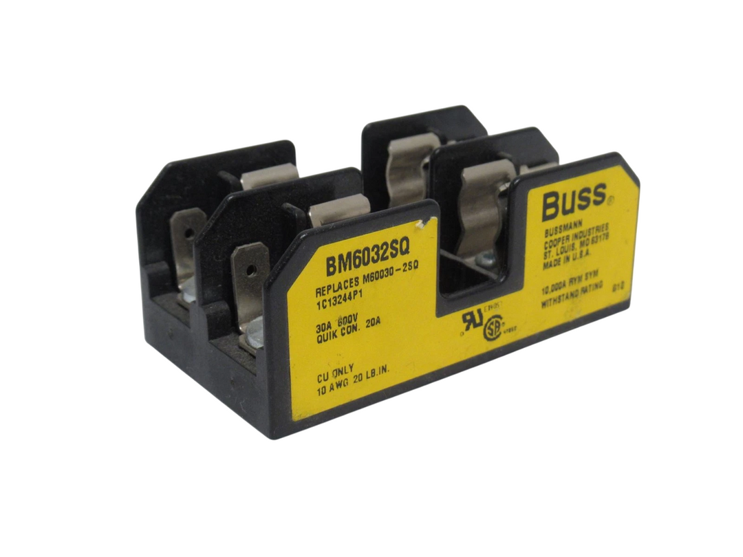 Bussmann BM6032SQ - Class M Fuse Block 600V 30A (Industrial Circuit Protection)