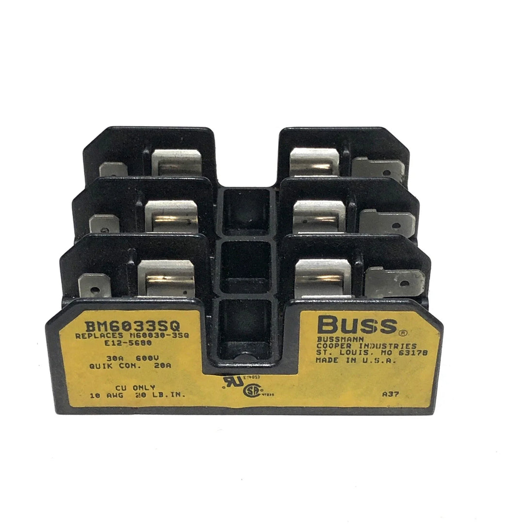 Eaton BM6033SQ - Class M Fuse Block 600V AC, 30A (High-Interrupting Capacity)