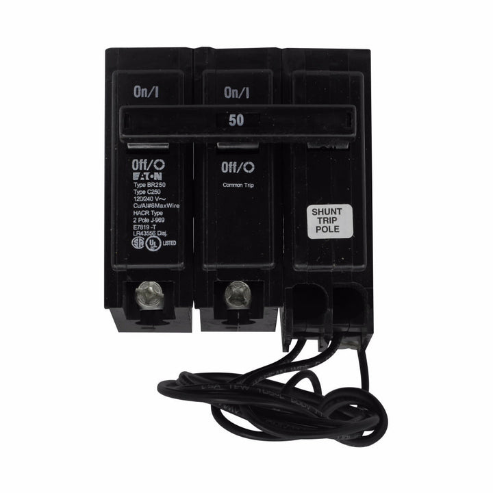 Cutler Hammer BR250ST - 2-Pole 50A Circuit Breaker with Shunt Trip