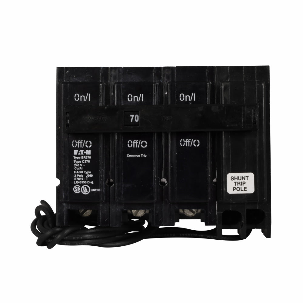 Cutler Hammer BR370ST - 70A 3-Pole Circuit Breaker with Shunt Trip