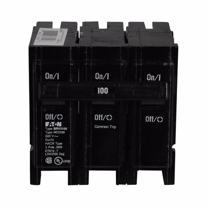 Cutler Hammer BRH3100 - Molded Case Circuit Breaker 100A 3P 240V
