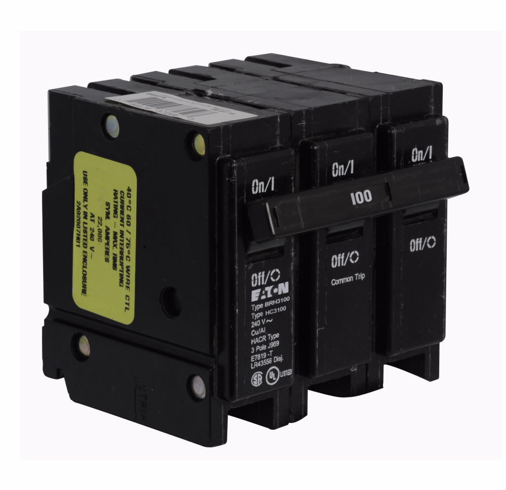Cutler Hammer BRH3100 - Molded Case Circuit Breaker 100A 3P 240V
