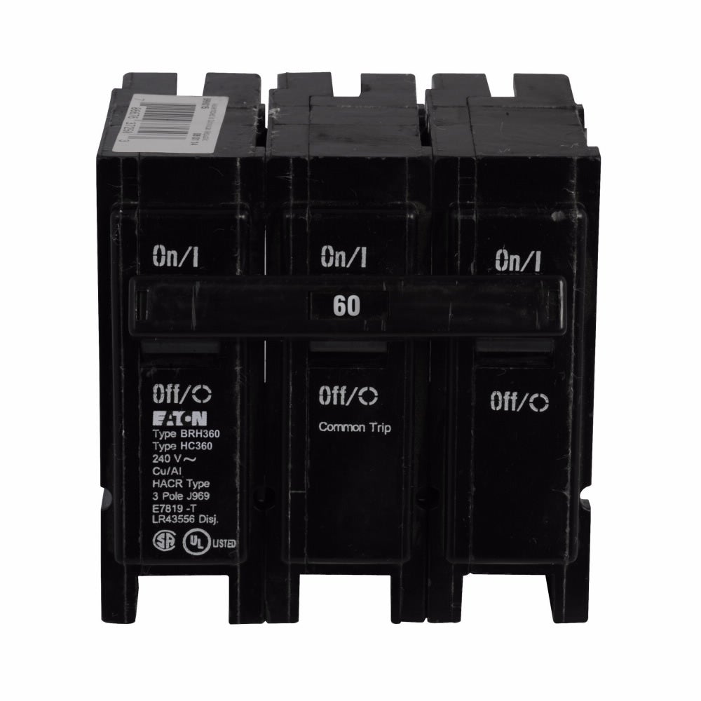 Cutler Hammer BRH360 - 60A 3-Pole Thermal Magnetic Circuit Breaker
