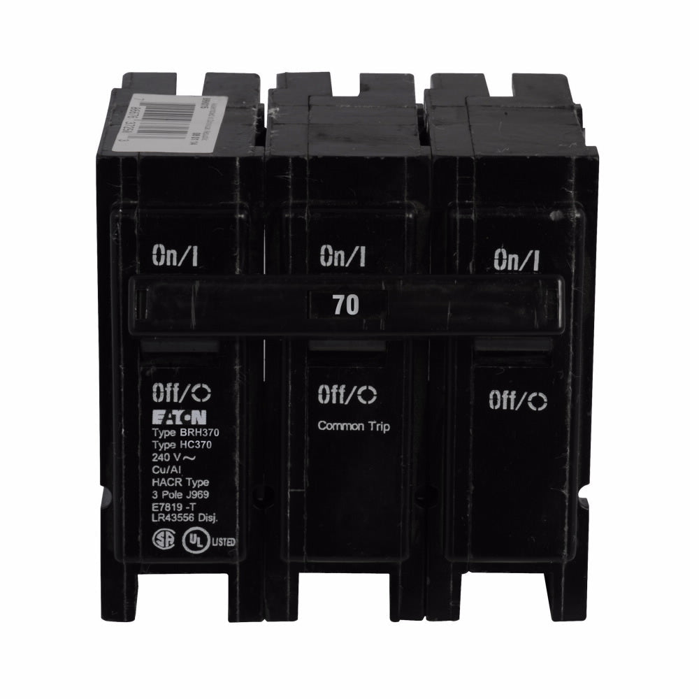 Cutler Hammer BRH370 - 70A 3-Pole Thermal Magnetic Breaker