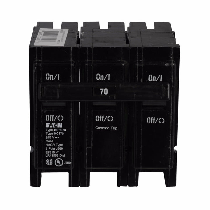 Cutler Hammer BRH370 - 70A 3-Pole Thermal Magnetic Breaker