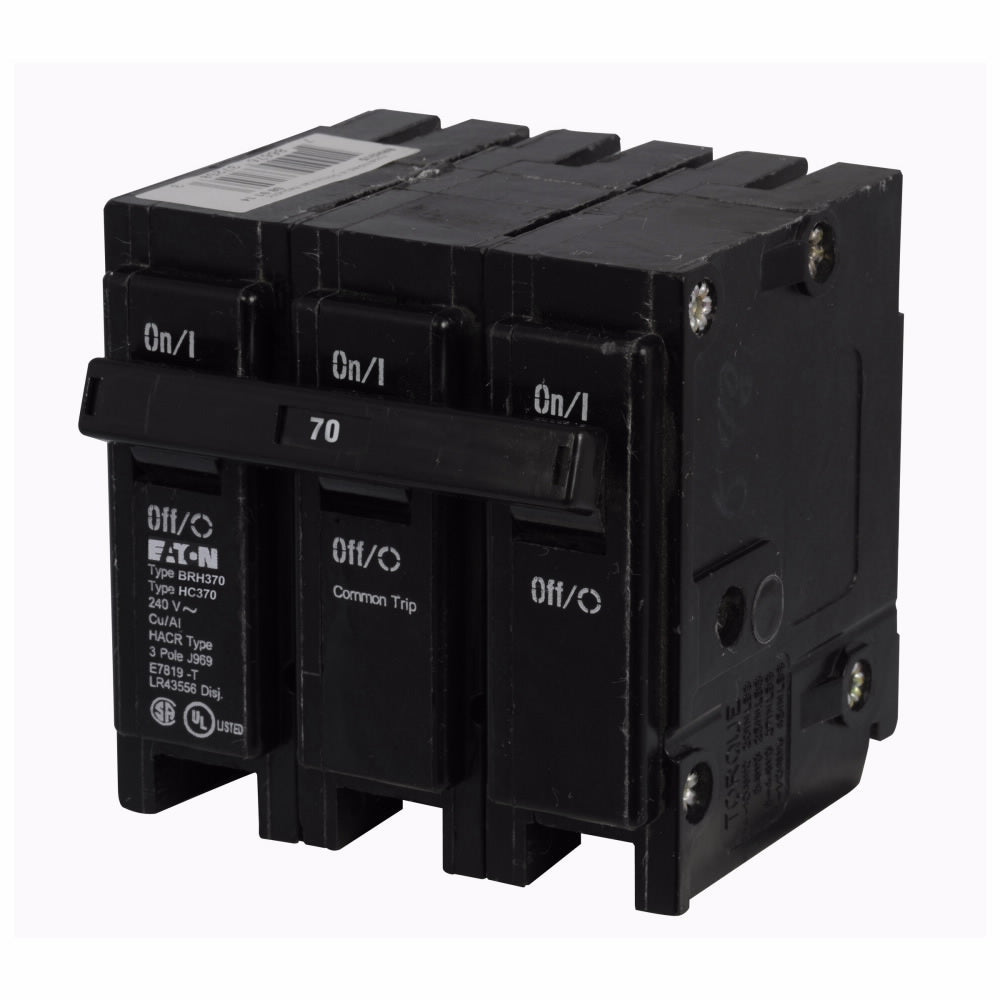 Cutler Hammer BRH370 - 70A 3-Pole Thermal Magnetic Breaker