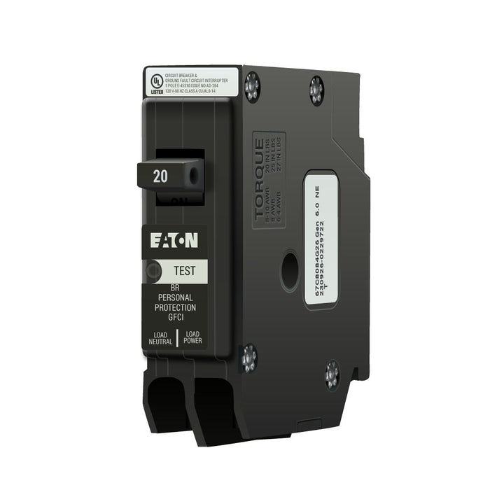 Eaton BRN120GF - GFCI Circuit Breaker 20A 1-Pole 120V