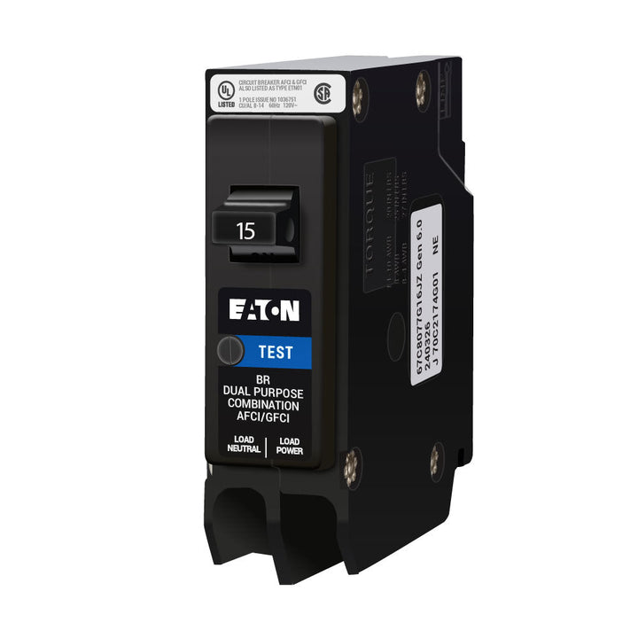 Eaton BRP115DF - BR Series 15A Circuit Breaker (10kA AIC)
