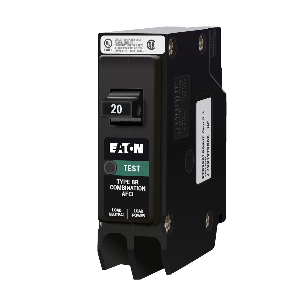 Eaton BRP120AF - 1-Pole Circuit Breaker 20A 120V (10kA AIC)