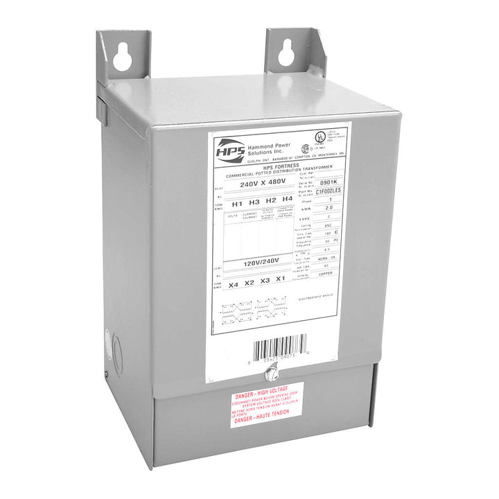 Hammond Power Solutions C1F002LES - 1-Phase Transformer 240x480V