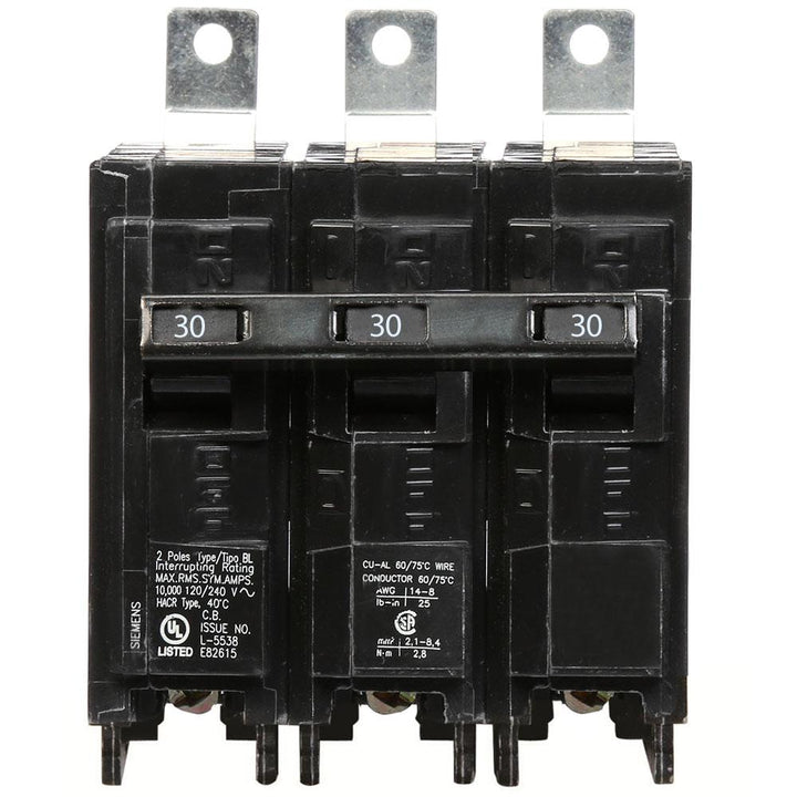 Siemens B330 - 30A 3-Pole Circuit Breaker (10kA AIC, 240V)