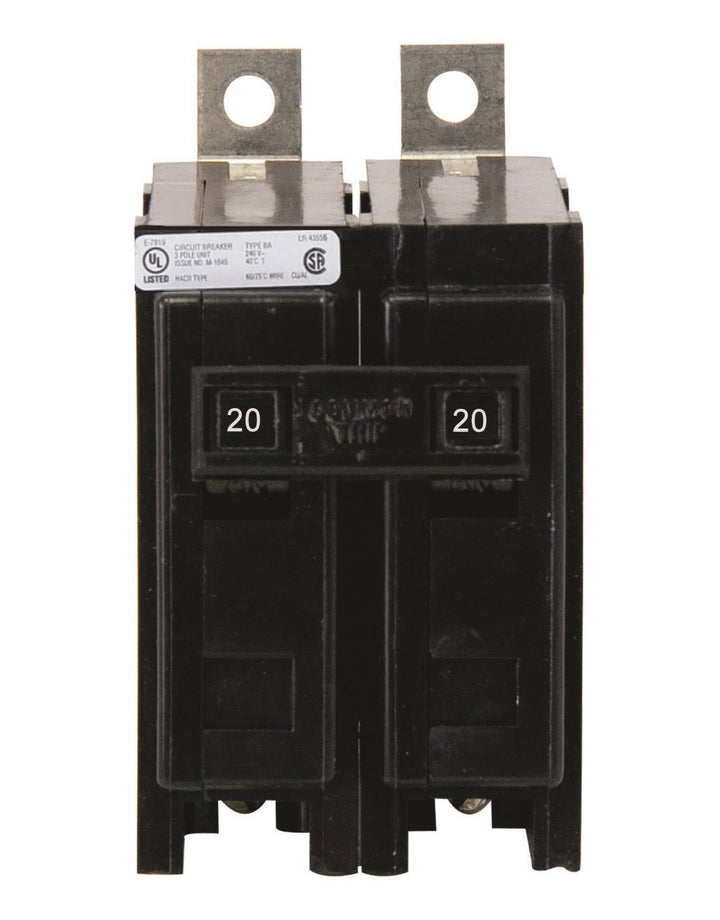 Cutler Hammer BAB2020 - 2-Pole Thermal Magnetic Breaker (20A, 240V)
