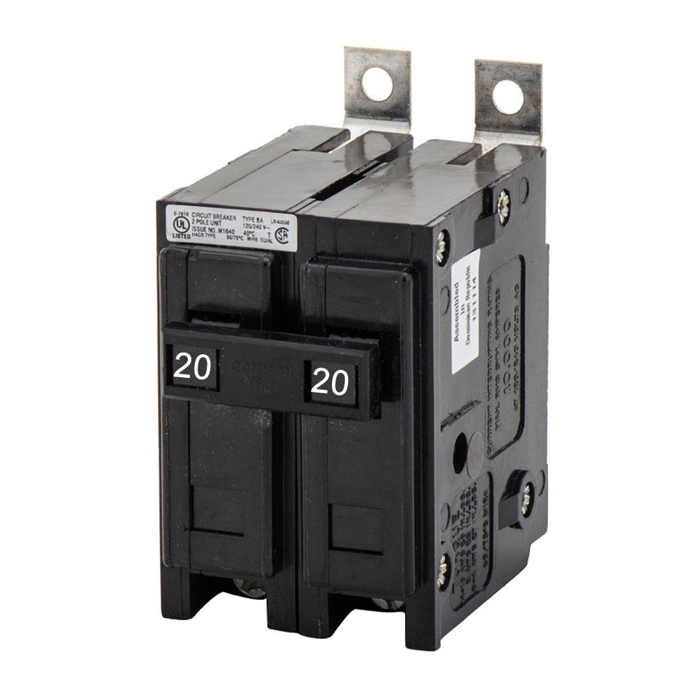 Cutler Hammer BAB2020 - 2-Pole Thermal Magnetic Breaker (20A, 240V)
