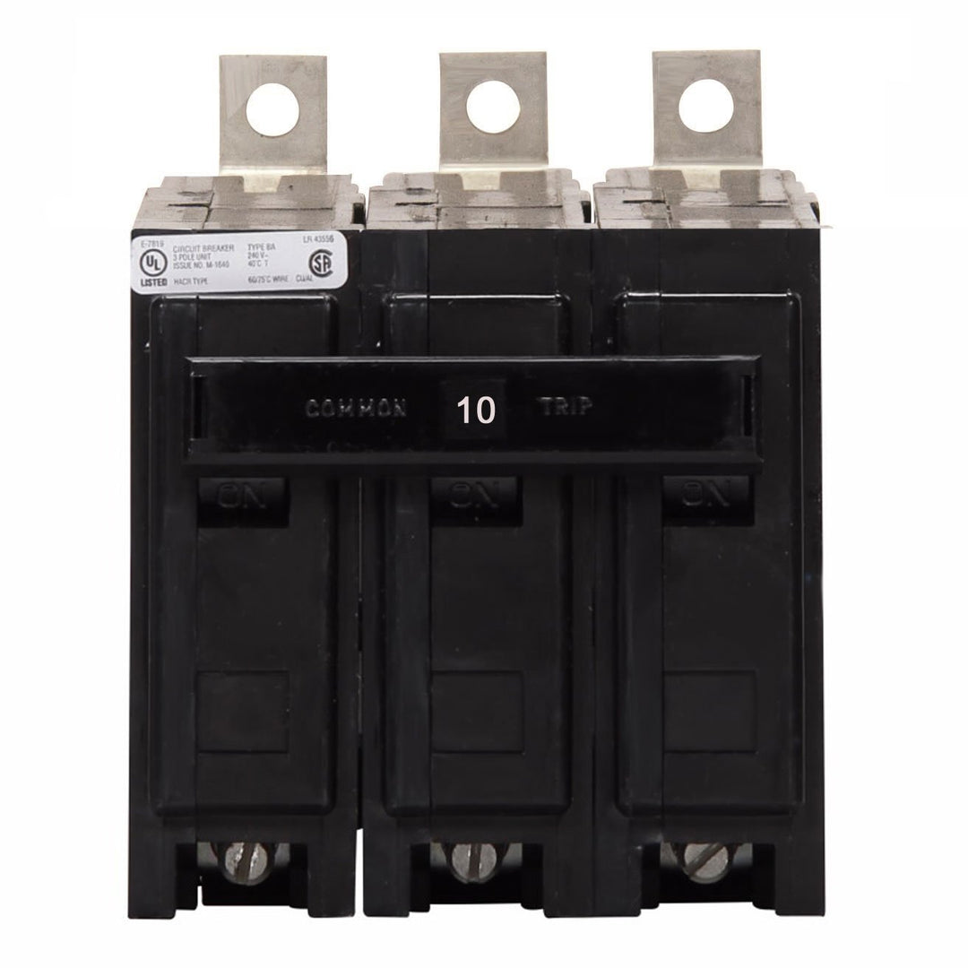 Cutler Hammer BAB3010H - 3-Pole Molded Case Breaker 10A 240V
