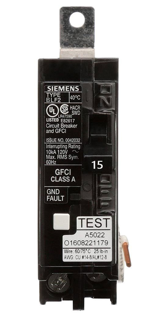 Siemens BF115AH - Molded Case Circuit Breaker 15A 1P (22kA AIC)