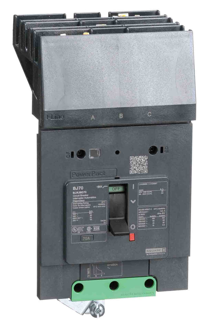 Schneider Electric BJA36070 - Molded Case Circuit Breaker 70A 600V 3P