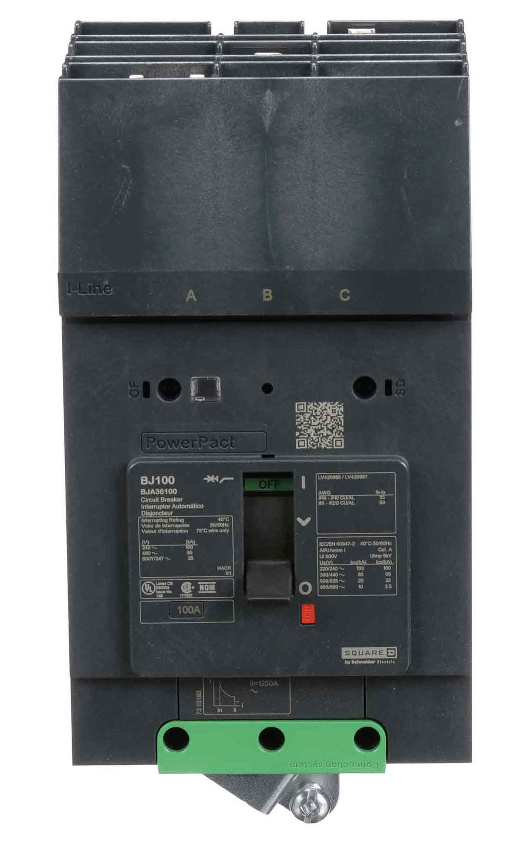 Schneider Electric BJA36100 - Molded Case Circuit Breaker 100A 600V 3P