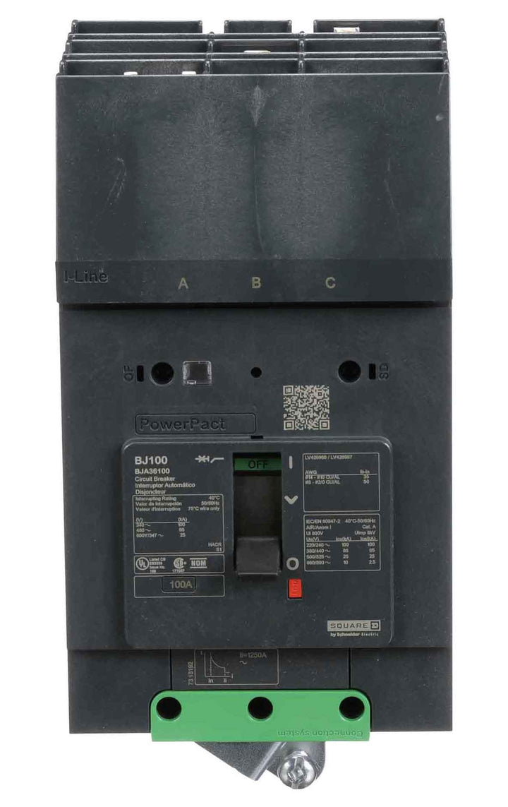 Schneider Electric BJA36100 - Molded Case Circuit Breaker 100A 600V 3P