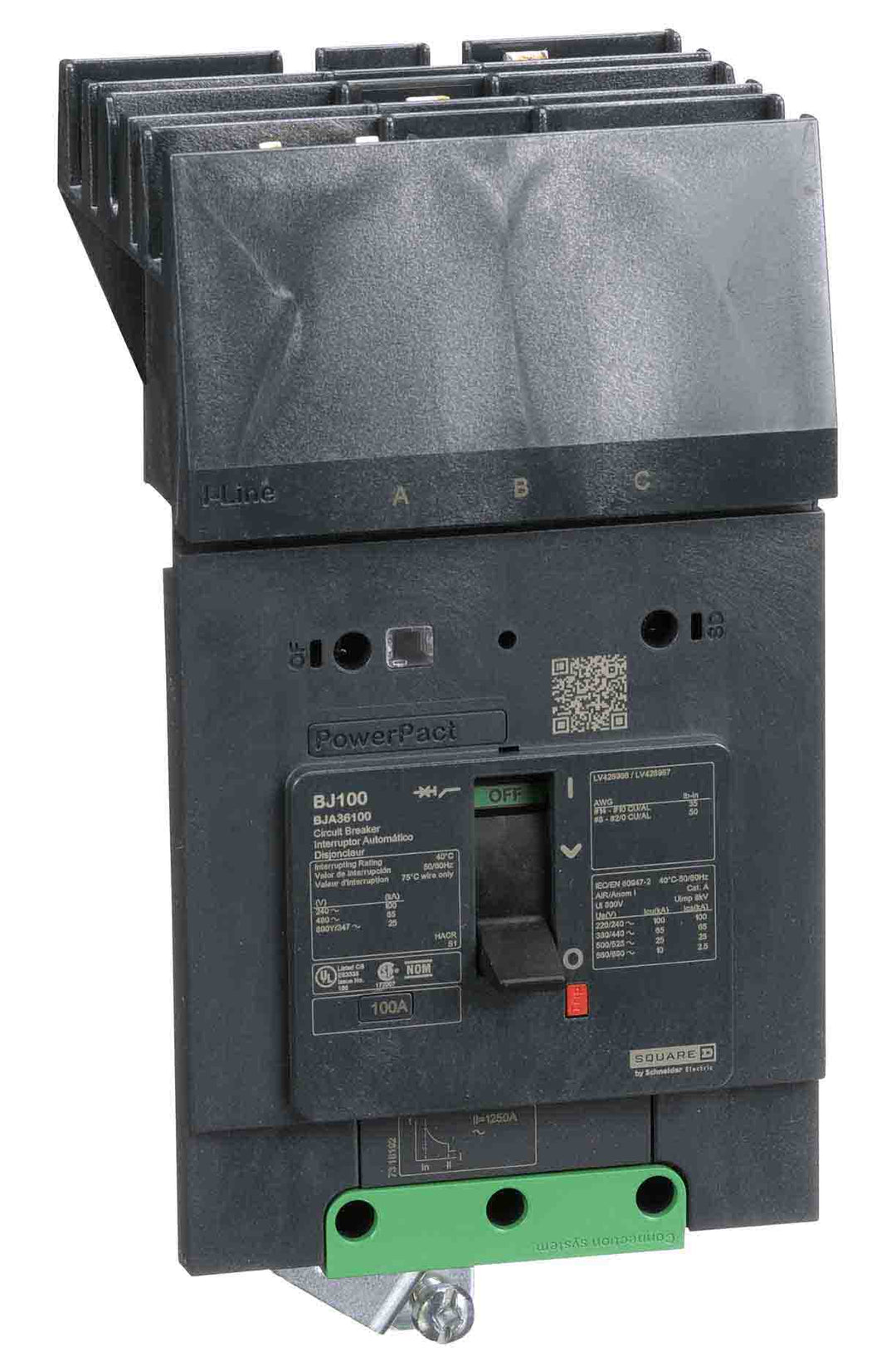 Schneider Electric BJA36100 - Molded Case Circuit Breaker 100A 600V 3P