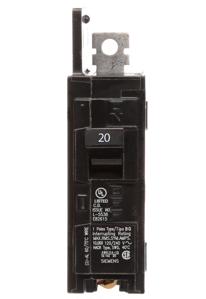 Siemens BQ1B020 - Molded Case Circuit Breaker, 20A 1-Pole