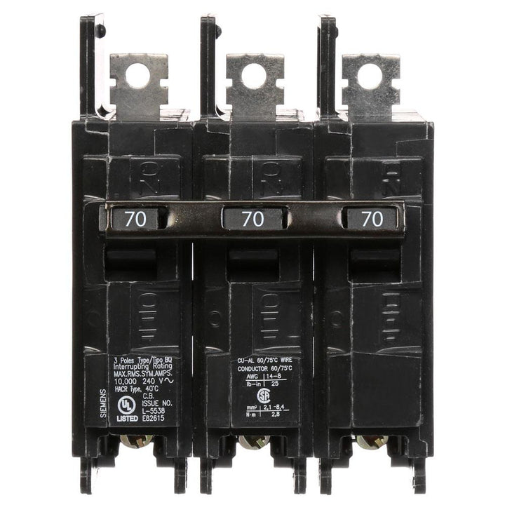 Siemens BQ3B070 - Molded Case Circuit Breaker, 70A 3P 240V