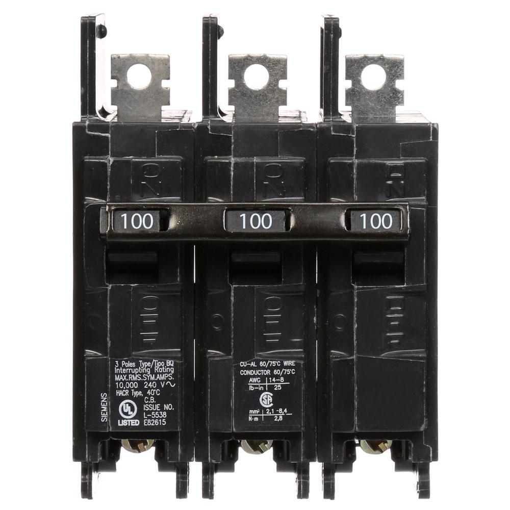 Siemens BQ3B100 - Molded Case Circuit Breaker, 100A 3-Pole