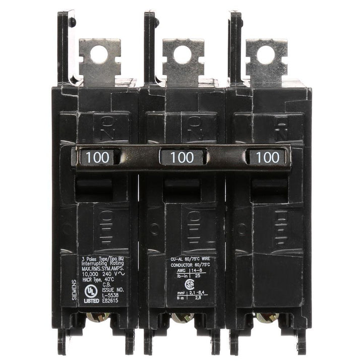 Siemens BQ3B100 - Molded Case Circuit Breaker, 100A 3-Pole