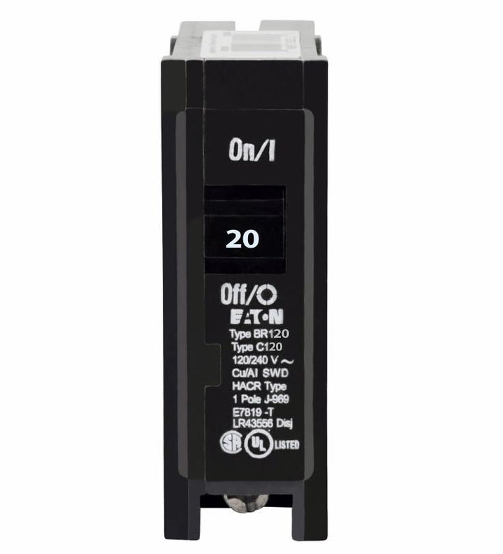 Cutler Hammer BR120 - 1-Pole 20A Circuit Breaker (10kA AIC)