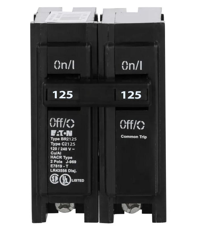 Eaton BR2125 - 2-Pole Circuit Breaker 125A 240V