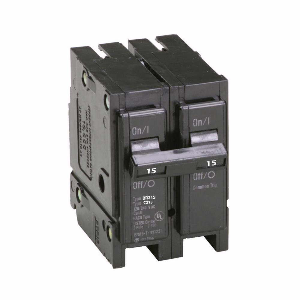 Eaton BR215 - Thermal Magnetic Circuit Breaker 15A 1-Pole