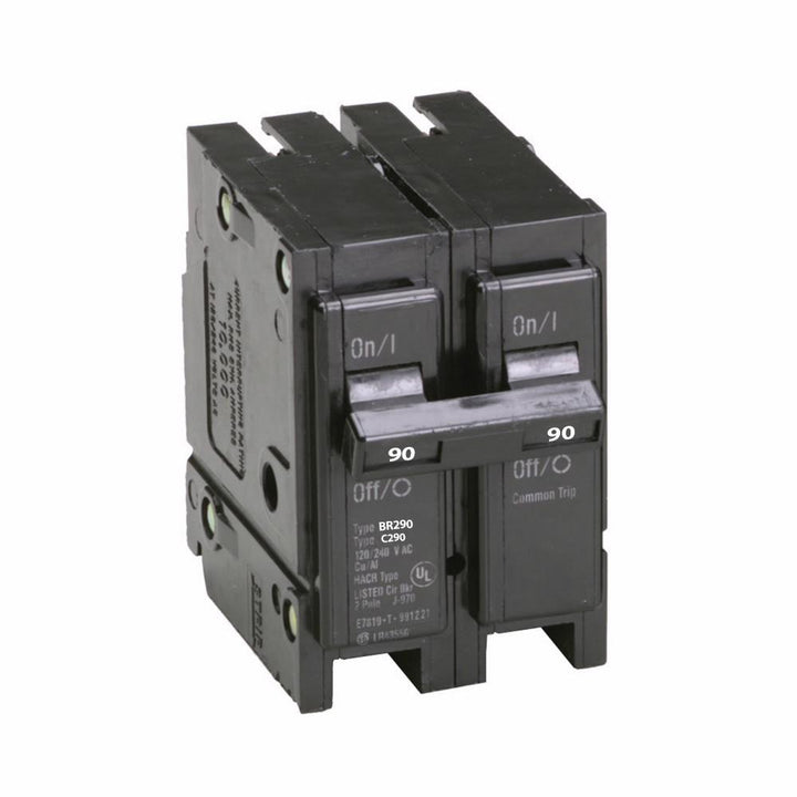Cutler Hammer BR290 - 2-Pole 90A Circuit Breaker (10kA AIC, Plug-In)