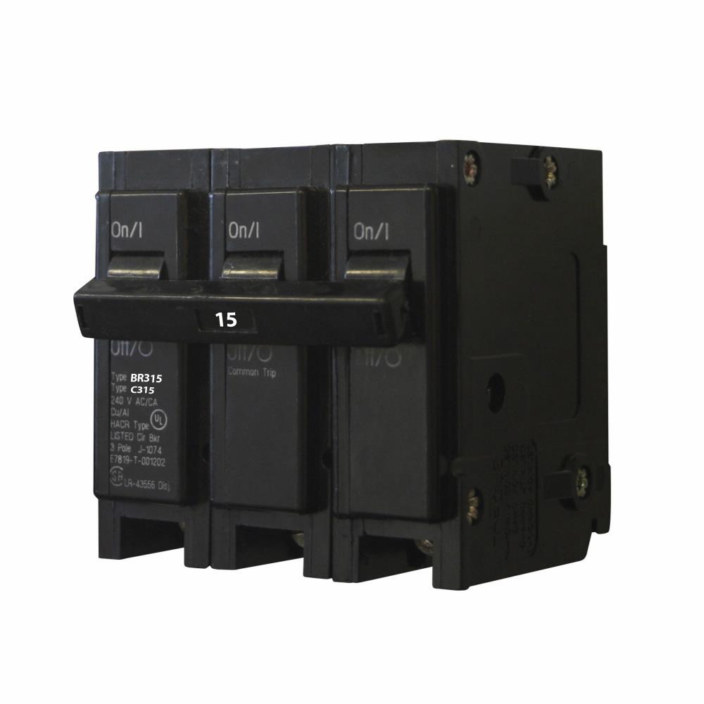 Cutler Hammer BR315 - 3-Pole Circuit Breaker 15A 24V