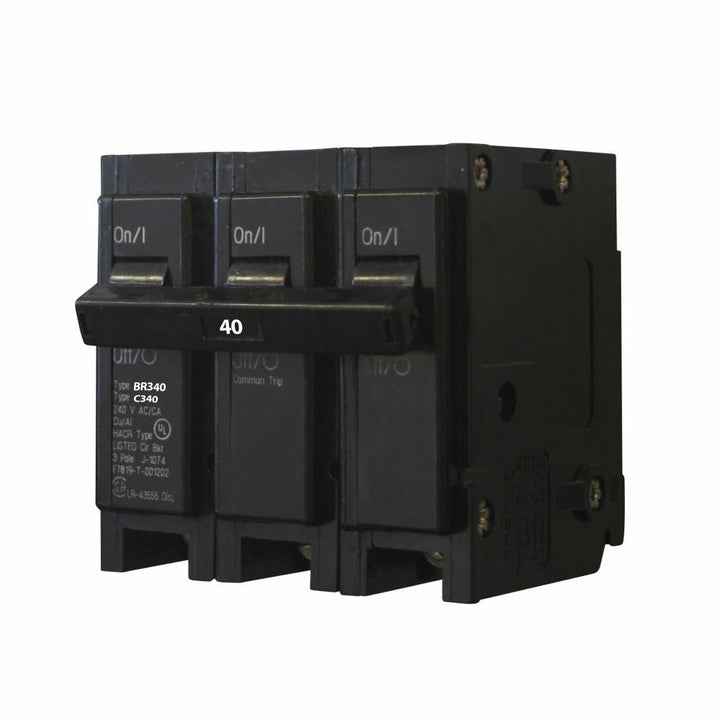 Cutler Hammer BR340 - 3-Pole Thermal Magnetic Breaker (40A, 240V)